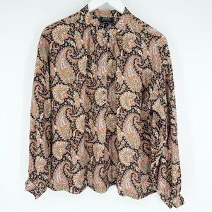 A.P.C. Paisley Print Viscose Blouse Top